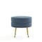 Manhattan Comfort Bailey Ottoman in Blue with Gold Feet, 2PK 2-OT003-BL - alternate 2